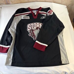 Rare size XXL Guelph Storm hockey jersey old logo and pattern